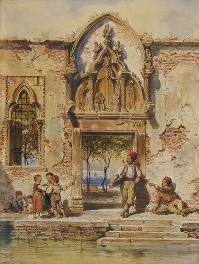 Sjangerscene i Venezia av Heinrich Stohl