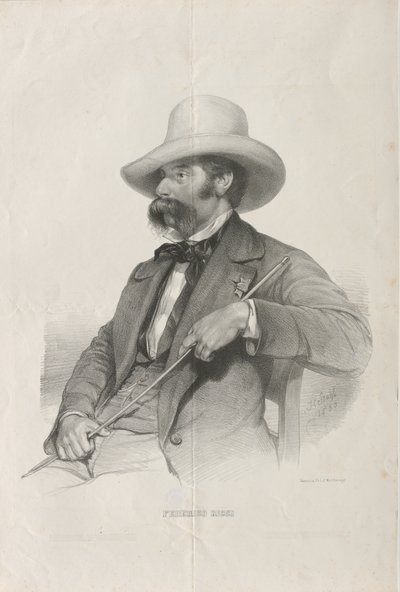 Portrett av komponisten Federico Ricci 1809-1877, 1853. av Heinrich Stohl