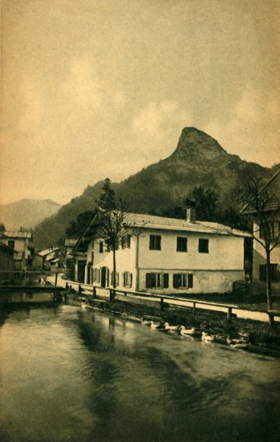 Kvernstrømmen ved Oberammergau, Bayern, Tyskland c1922. av Heinrich Uhlschmid