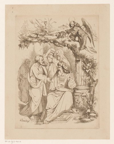 Judas Iskariot med yppersteprestene Grådighet (Avaritia) Deadly Sins and the Fall (serietittel) av Heinrich Vianden