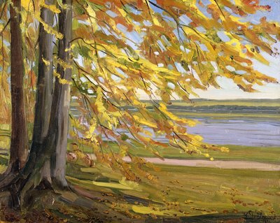 Lake Starnberg; Starnberger See, 1911 av Heinrich Wilhelm Truebner
