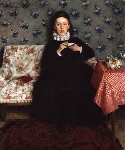 På sofaen, 1872 av Heinrich Wilhelm Trübner