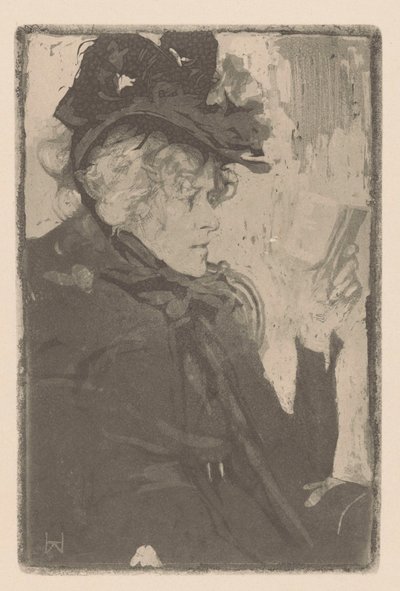 lesende kvinne av Heinrich Wolff