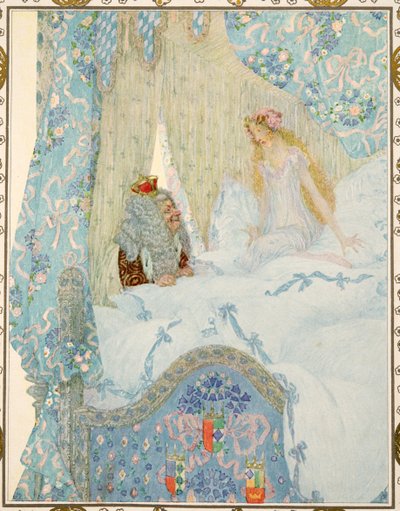 Prinsessen på erten fra Tales av Hans Christian Andersen, pub. 1911 av Heinrich and Urban Lefler