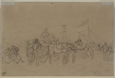 Passasjerer for Rhine Steamer (verso) av Heinrich von Mayr