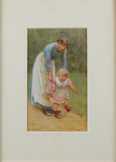 Henry med sykepleier, 1884 av Helen Allingham