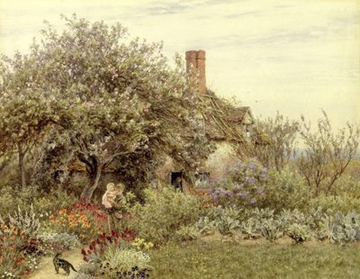Nær Hambledon (akvarell på papir) av Helen Allingham
