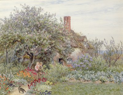 Nær Hambledon (wc på papir) av Helen Allingham