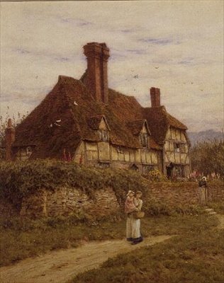 Gamle Surrey Cottage av Helen Allingham