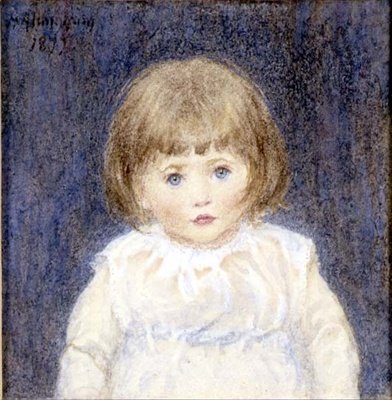 Ett år gammel (akvarell) av Helen Allingham