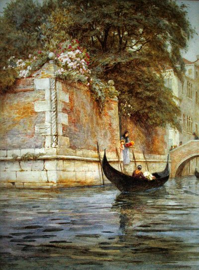 Venezia (akvarell på papir) av Helen Allingham