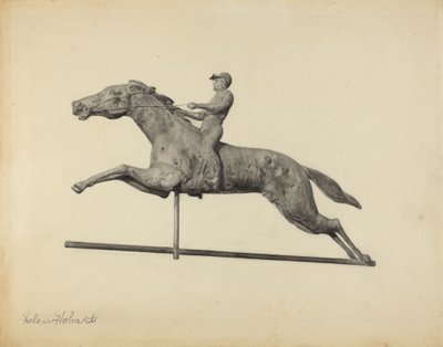 Hest og rytter værhane av Helen Hobart