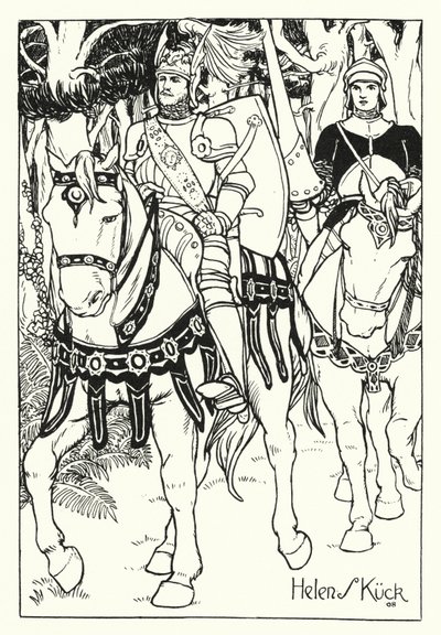 The Knight Magnificent (gravering) av Helen S. Kuck