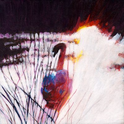 Gyllen ro, 2015 (akryl på lerret) av Helen White