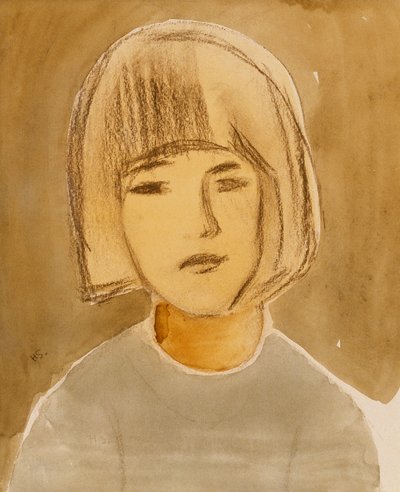 Portrett av en jente av Helene Schjerfbeck