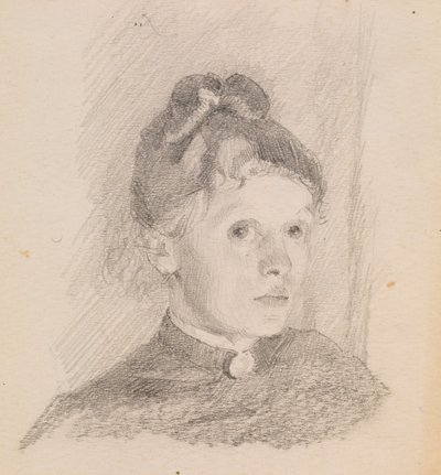 Selvportrett, 1880-1884. av Helene Schjerfbeck