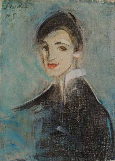 Sangerinne i svart av Helene Schjerfbeck