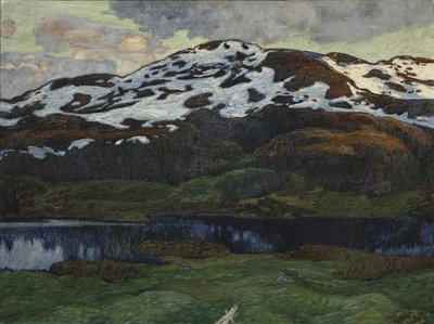 En sommerkveld nær Kallsjön (olje på lerret) av Helmer Osslund