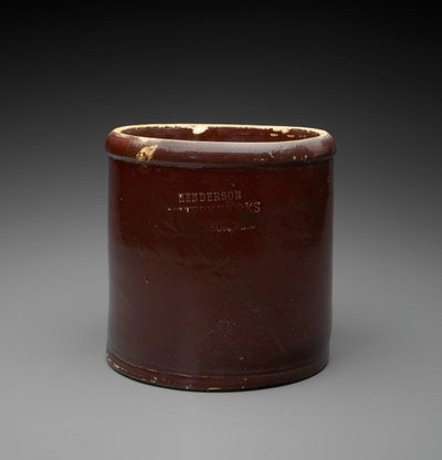 Jar, c. 1890-1894 (slipglasert steintøy) av Henderson Pottery Works Henderson Pottery Works