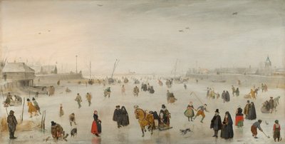 En scene på isen, ca. 1625. av Hendrick Avercamp
