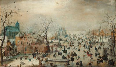 Vinterlandskap med skøyteløpere Vinterlandskap med skatere av Hendrick Avercamp