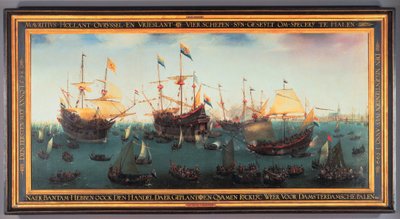 Returen til Amsterdam av den andre ekspedisjonen til Øst-India, 19. juli 1599, 1599 av Hendrick Cornelisz. Vroom