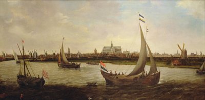 Utsikt over Haarlem fra nord (olje på lerret) av Hendrick Cornelisz. Vroom