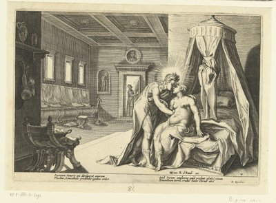 Apollo forfører Leucothea Ovids metamorfoser (serietittel) av Hendrick Goltzius (workshop of)