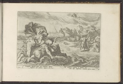 Kidnappingen av Europa Ovids metamorfoser (serietittel) Gjenskapninger av P. Ovidius Naso (serietittel) av Hendrick Goltzius (workshop of)