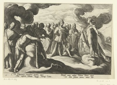 Gudene ber solguden om å kjøre vognen sin igjen Ovids Metamorphoses (serietittel) av Hendrick Goltzius (workshop of)