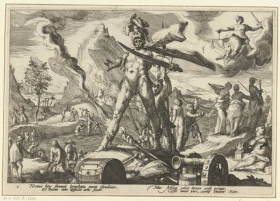Jernalder Ovids metamorfoser (serietittel) av Hendrick Goltzius (workshop of)