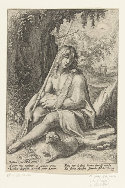 døperen Johannes av Hendrick Goltzius (workshop of)