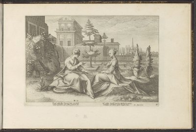 Juno nærmer seg Semele i form av Beroë Ovids Metamorphoses (serietittel) Re-creations of P. Ovidius Naso (serietittel) av Hendrick Goltzius (workshop of)