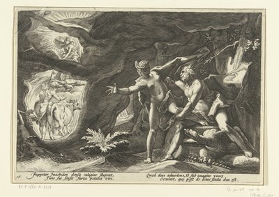 Jupiter bryter Io Ovids Metamorphoses (serietittel) av Hendrick Goltzius (workshop of)