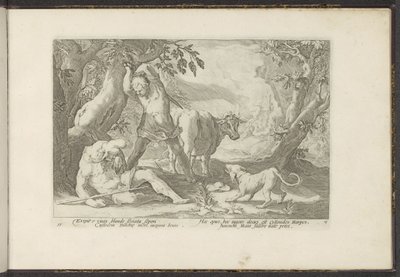 Mercurius doodt Argus Ovids metamorfoser (serietittel) The Herescheppingen van P. Ovidius Naso (serietittel) av Hendrick Goltzius (workshop of)