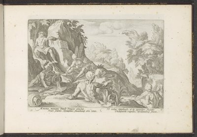 Peneus besøkt av andre elveguder Ovids metamorfoser (serietittel) Gjenskapninger av P. Ovidius Naso (serietittel) av Hendrick Goltzius (workshop of)