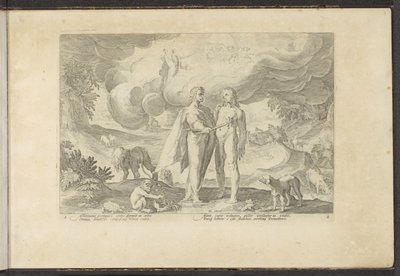 Prometheus gir mennesket ild Ovids metamorfoser (serietittel) Gjenskapninger av P. Ovidius Naso (serietittel) av Hendrick Goltzius (workshop of)