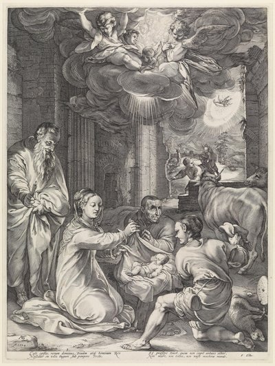 Hyrdenes tilbedelse av Hendrick Goltzius