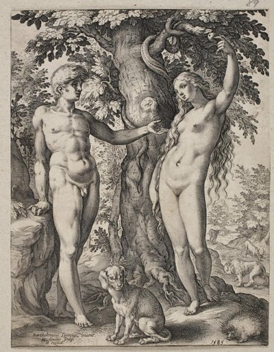 Adam og Eva av Hendrick Goltzius