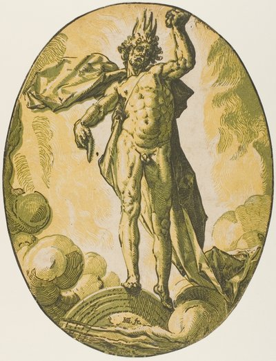 Aether, plate seks fra Demogorgon and the Deities av Hendrick Goltzius
