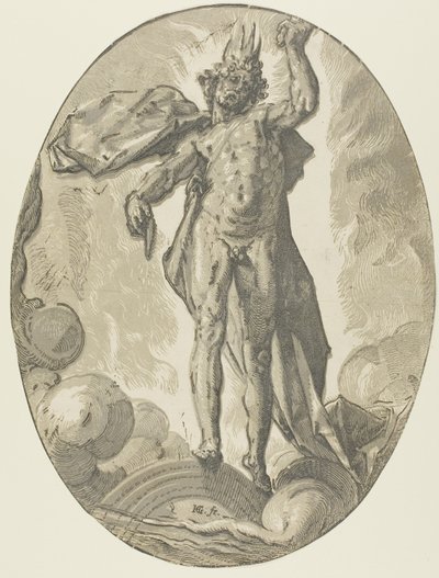 Aether, plate seks fra Demogorgon and the Deities av Hendrick Goltzius
