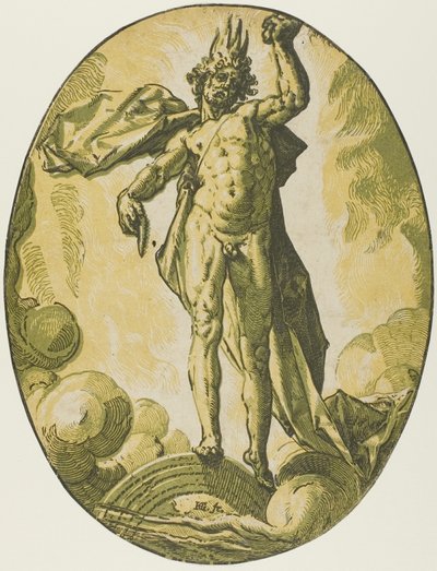 Aether, plate seks fra Demogorgon and the Deities av Hendrick Goltzius