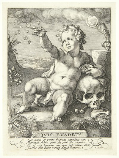 Allegori om livets forgjengelighet ("Quis Evadet?") av Hendrick Goltzius