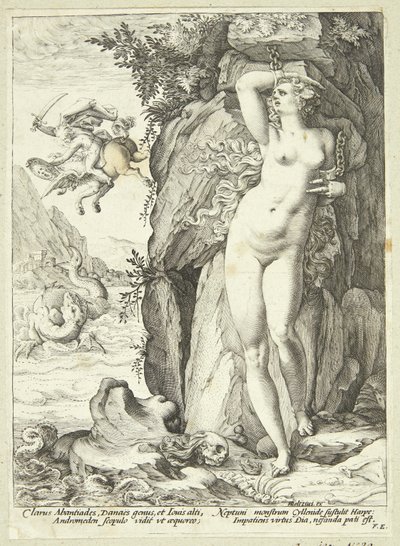 Andromeda blir frigjort av Perseus av Hendrick Goltzius