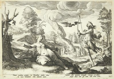 Apollo dreper Koronis av Hendrick Goltzius
