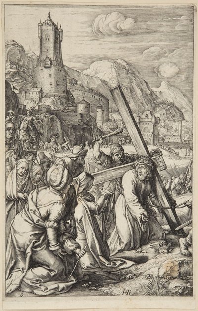 Kristus bærer korset av Hendrick Goltzius