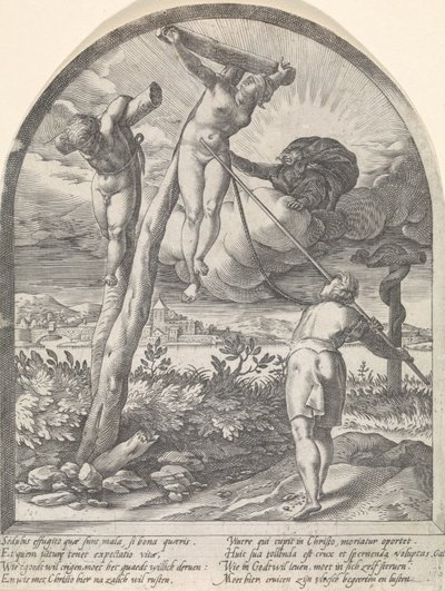 Man Must Slay His Lusts The Spiritual Hunts (serietittel) av Hendrick Goltzius