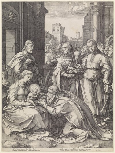 De tre kongene av Hendrick Goltzius