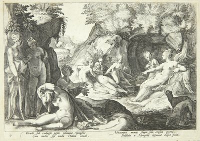 Diana oppdager Kallistos graviditet av Hendrick Goltzius