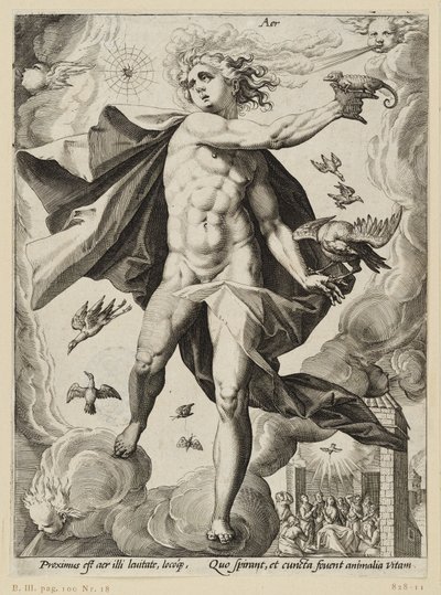 De fire elementene: Luft av Hendrick Goltzius